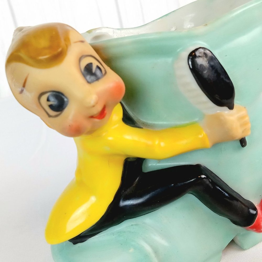 DARLING Vintage Acme China Made in Japan Big Eyed Pixie Elf Sprite Planter